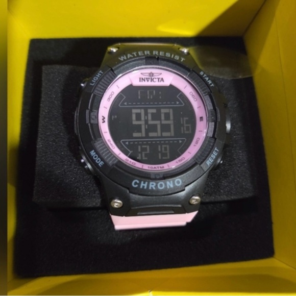Invicta Men’s Racing Series  Pink and Black Digital Watch. New with Warranty. - Picture 2 of 4